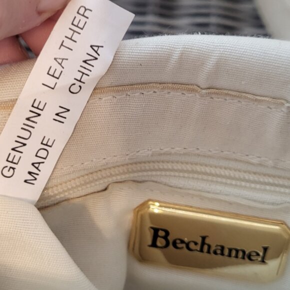 Vintage Bechamel Genuine Leather Crossbody Bag Upcycled - Picture 9 of 15